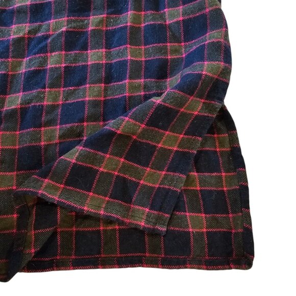 Rails Large Shirt Andi Navy Fuschia Plaid Button Down Flannel Ruffle Collar - Picture 8 of 15